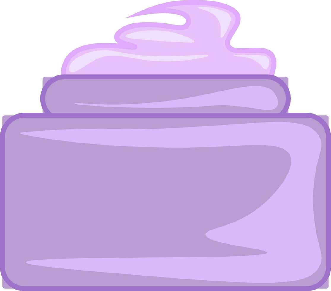A purple container of face cream vector or color illustration