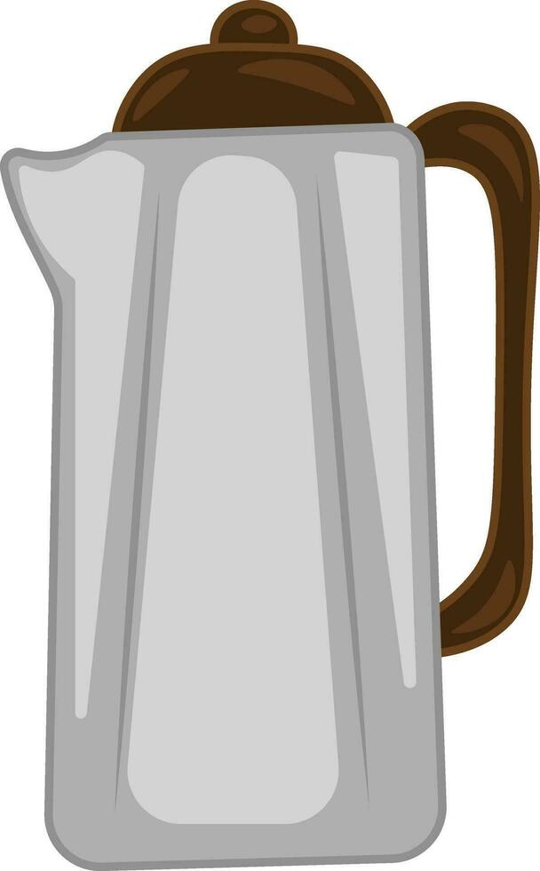 Large transparent coffee pot vector or color illustration