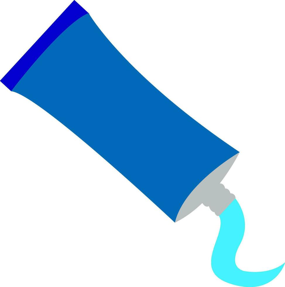 un azul diente de color pegar a cepillo el dientes vector color dibujo o ilustración