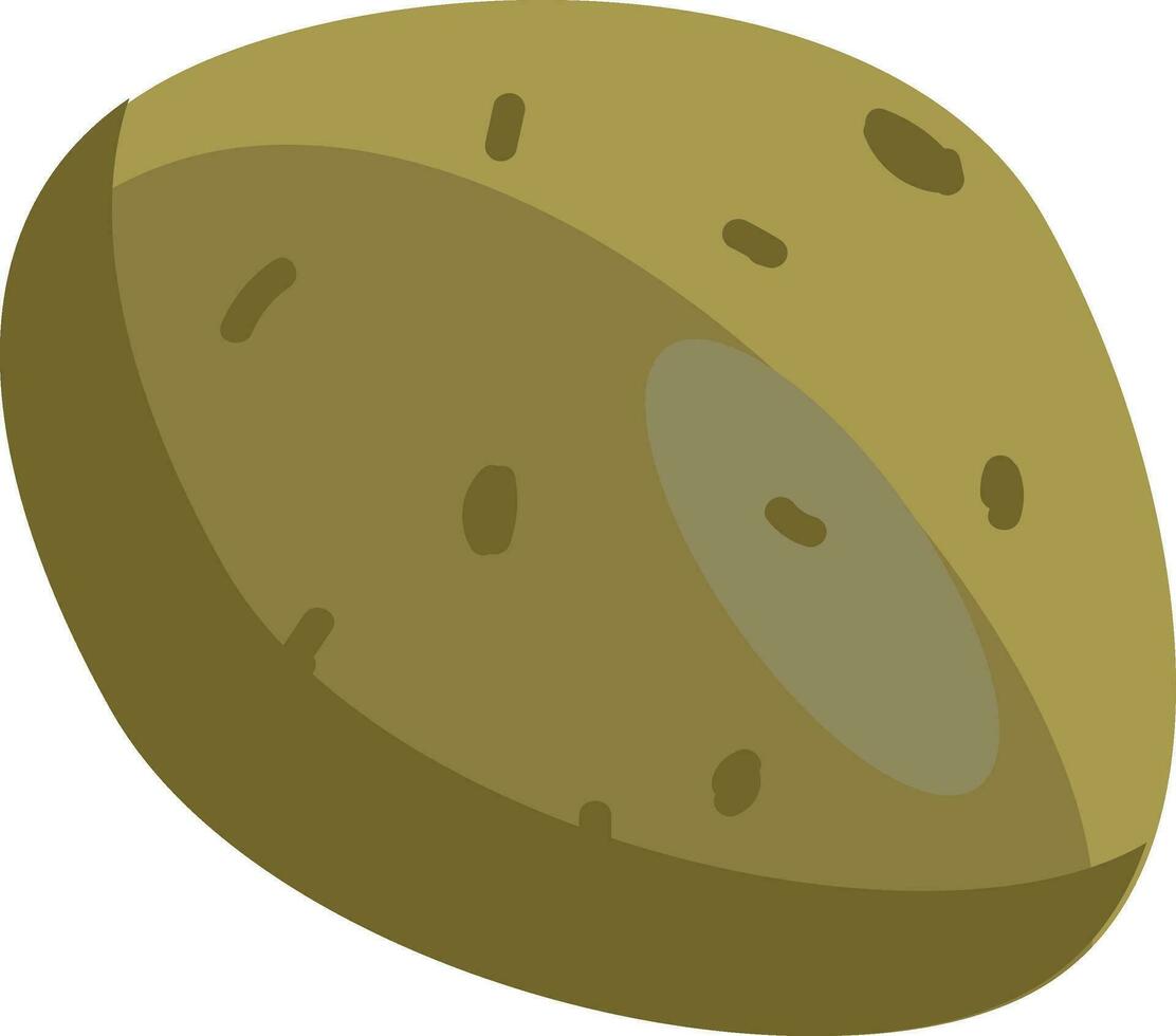 A big round golden potato to be enjoyed when added to recipes vector color drawing or illustration