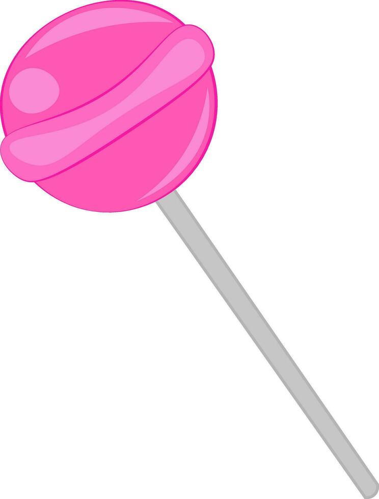 un rosado redondo chupetín caramelo amado por pequeño unos vector color dibujo o ilustración