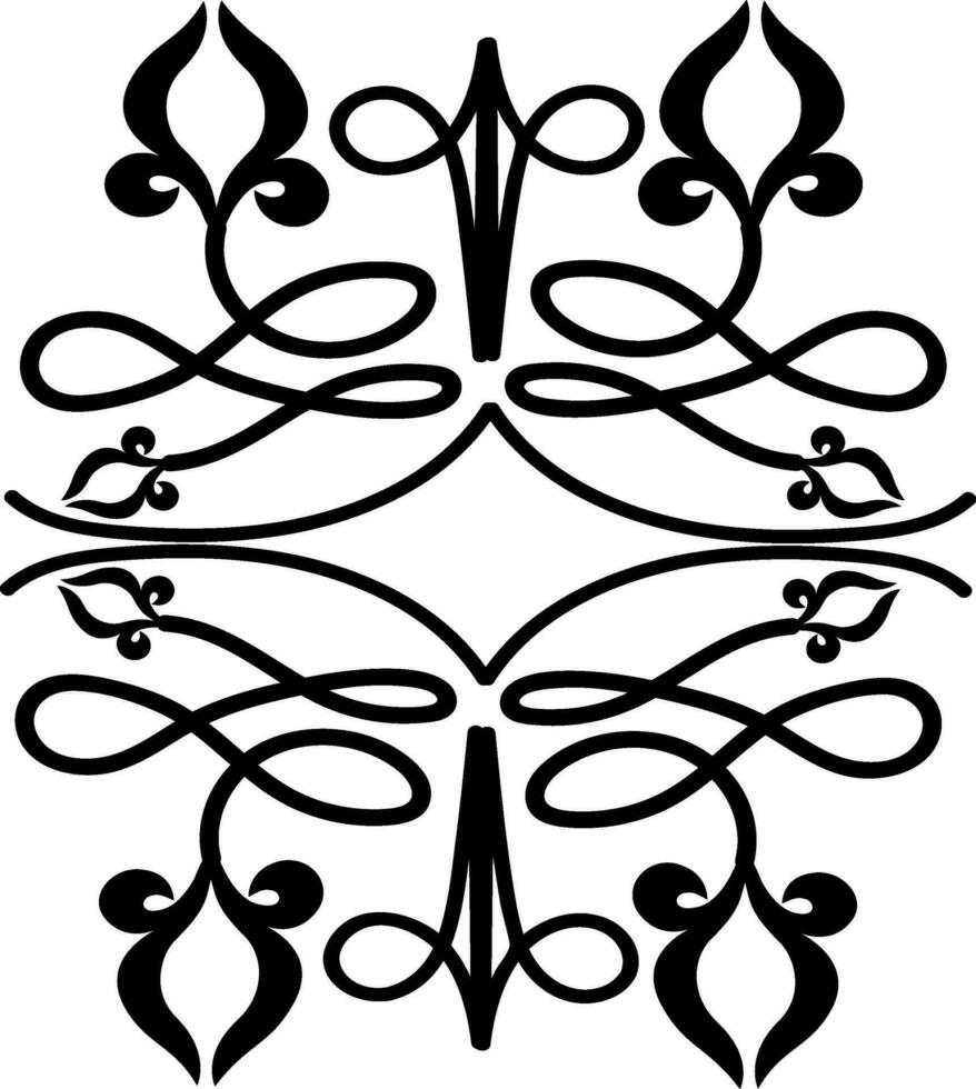 Beautiful black and white traditional drawing ornament vector color drawing or illustration