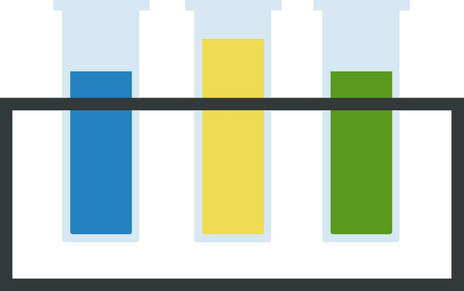 Test tubes with colorful solutions in a laboratory vector color drawing or illustration