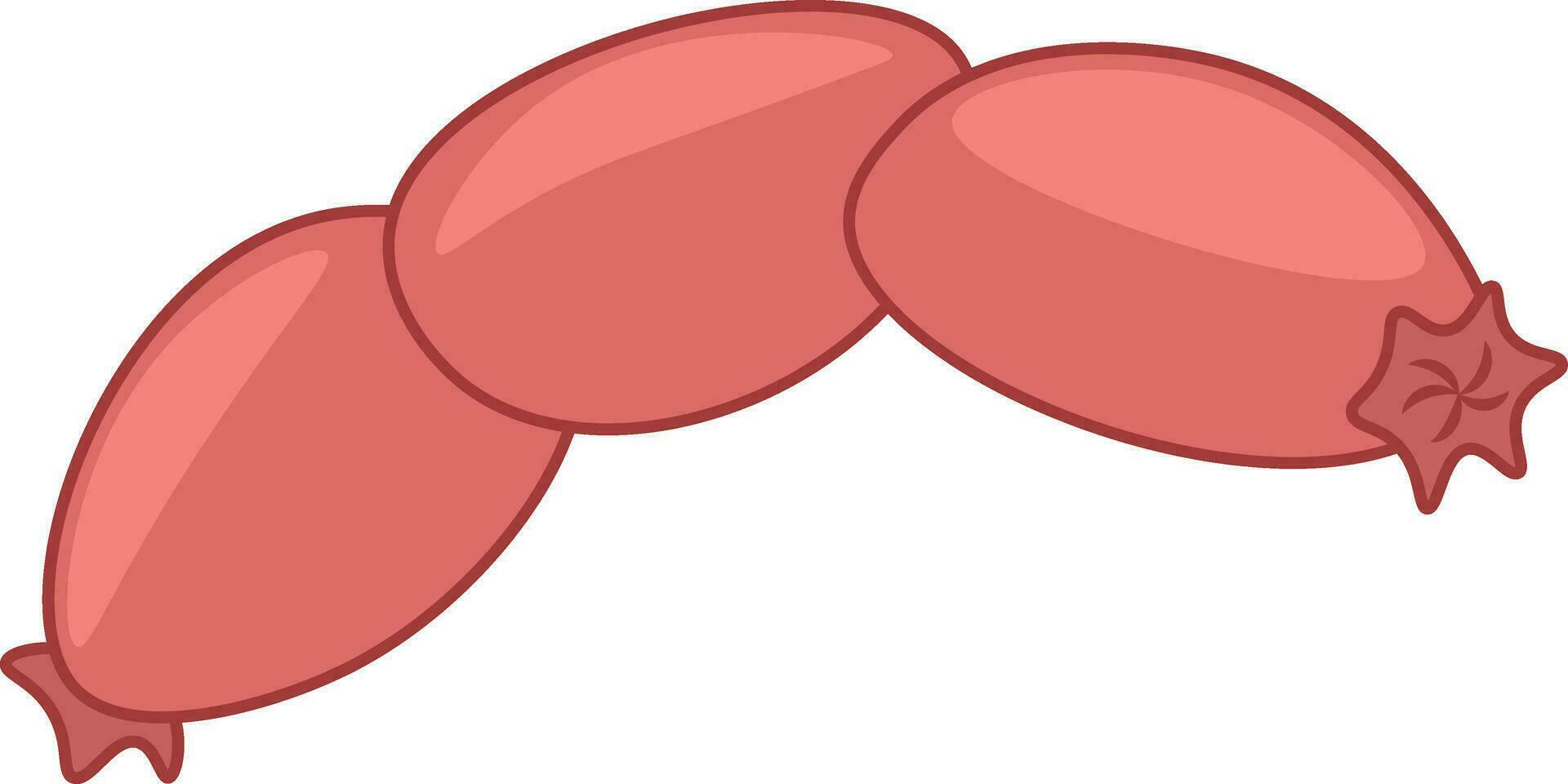 A junk food often made of the ground meat of animals vector color drawing or illustration