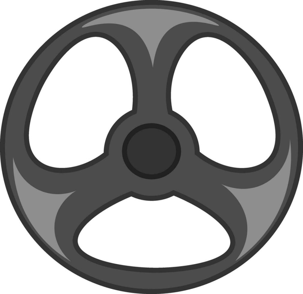 A black car steering wheel used for driving vector color drawing or illustration