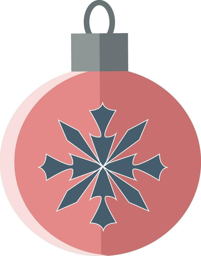 A beautiful hanging Christmas decoration known as ornament vector color drawing or illustration