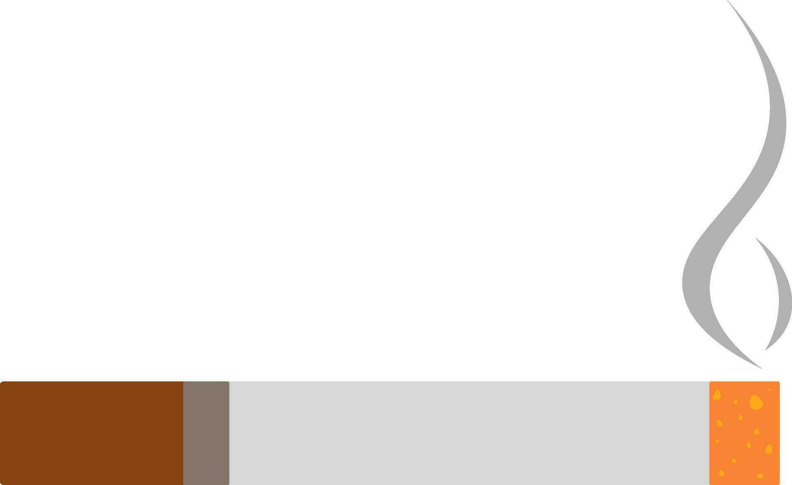 Tobacco rolled into thin paper for smoking known as cigarette vector color drawing or illustration