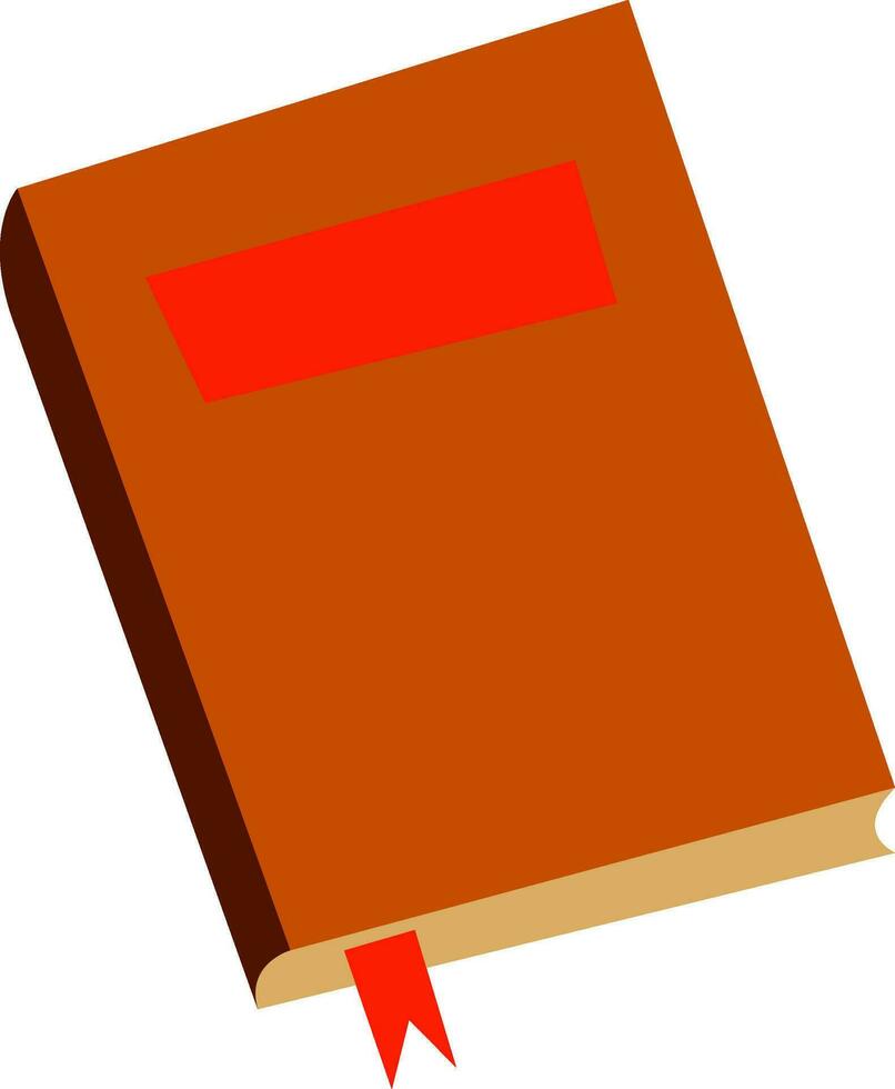 un naranja libro con un libro marca y un etiqueta en el cubrir vector color dibujo o ilustración