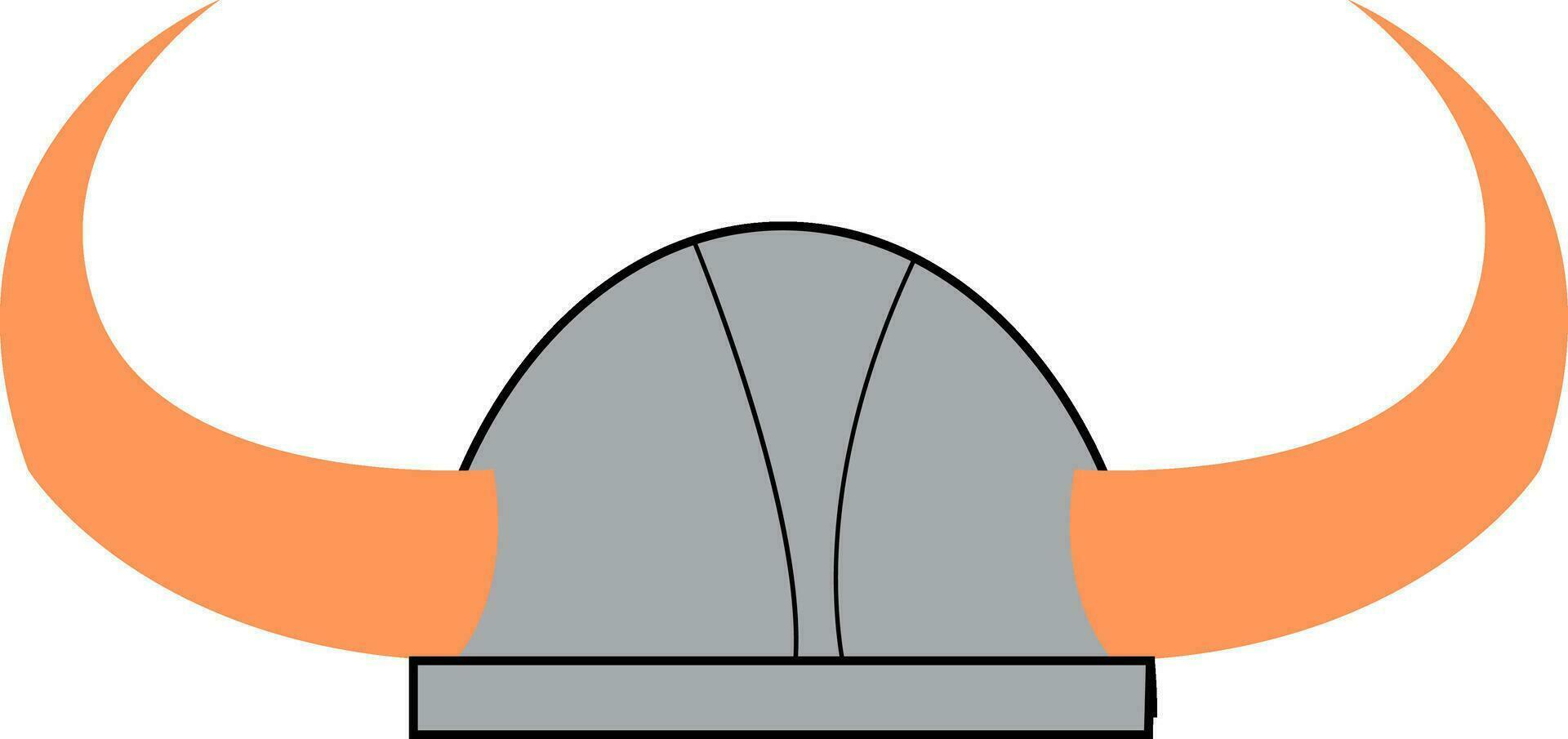 Horned Viking helmet vector or color illustration