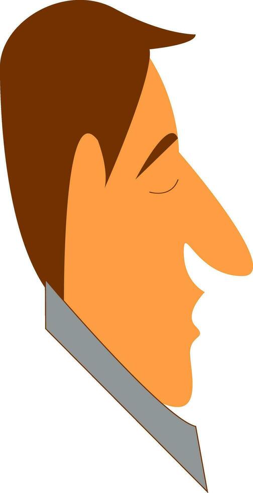 A man with sad facial expression vector or color illustration
