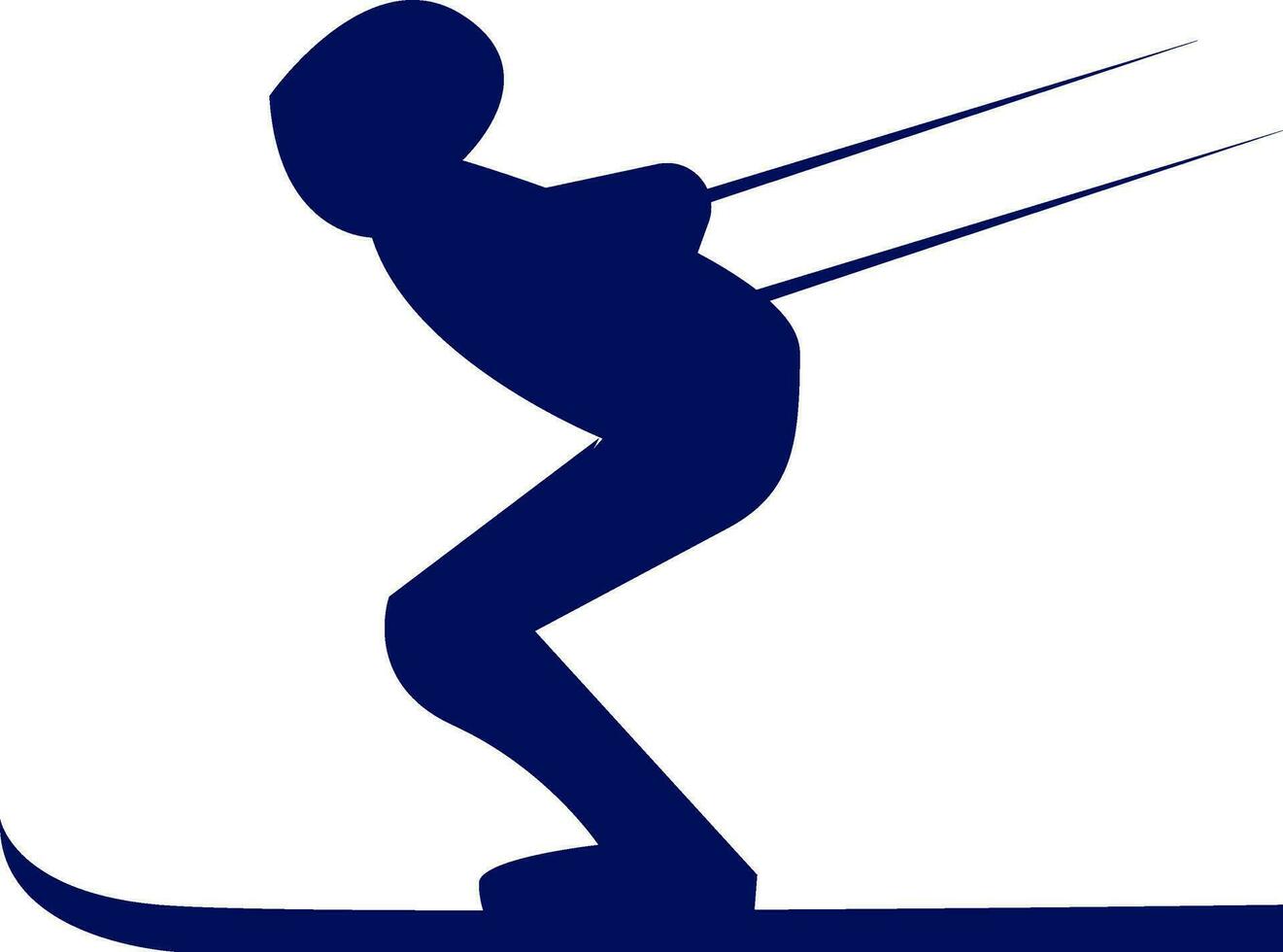 A skier in ski costume vector or color illustration