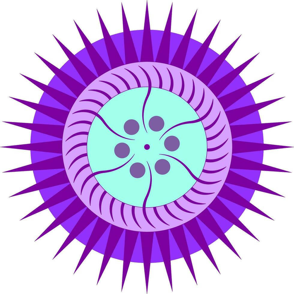 Blue mandala for spiritual practices vector or color illustration