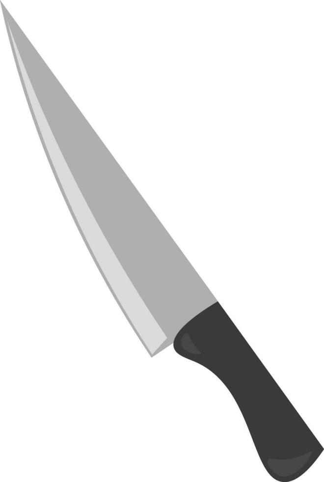 A sharp kitchen knife vector or color illustration