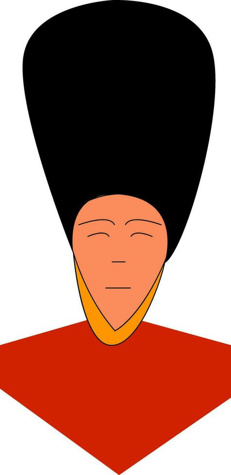 Man in guard of honor dress vector or color illustration