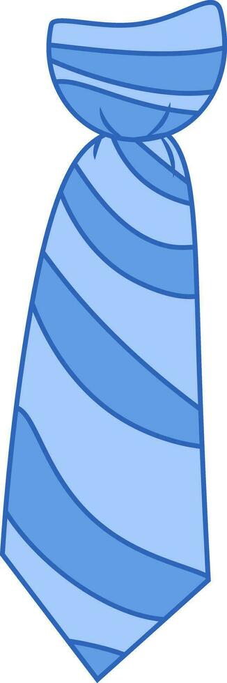 Blue check formal neck tie vector or color illustration