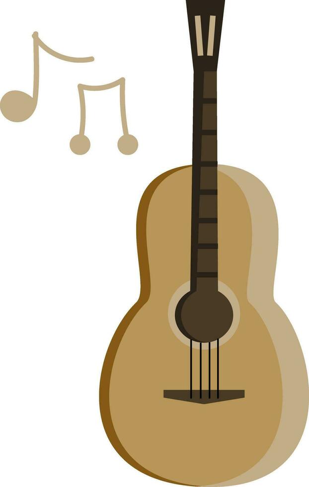 Musical instrument of bass guitar vector or color illustration