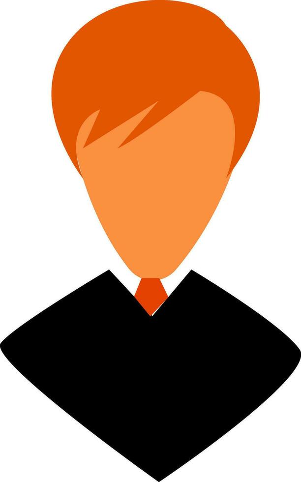 Boy in formal wear and neck tie vector or color illustration