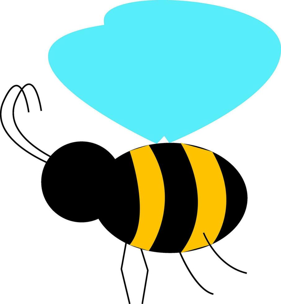 un grande salvaje abeja vector o color ilustración