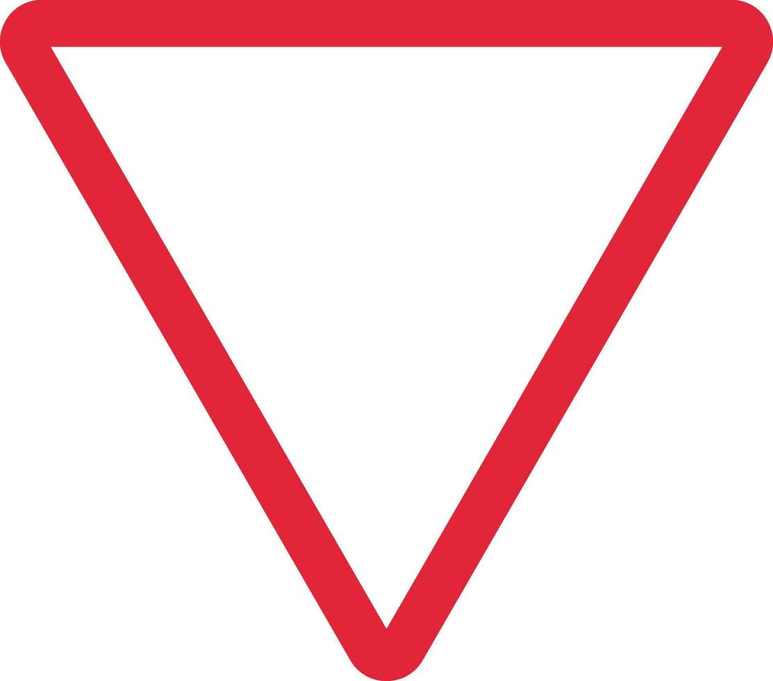 Priority road sign . Give way icon to transport . Vector illustration