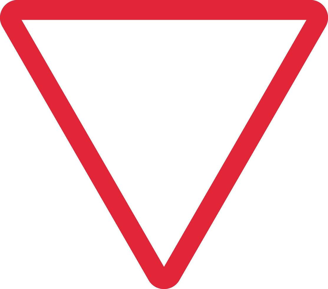 Priority road sign . Give way icon to transport . Vector illustration