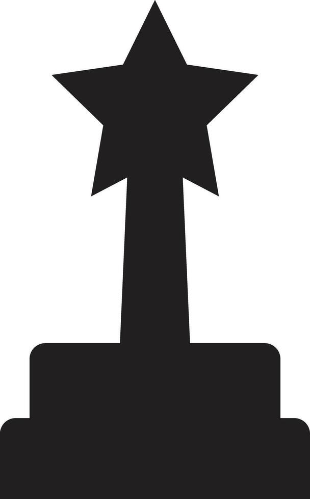 Star trophy icon . Star award icon vector isolated on white background