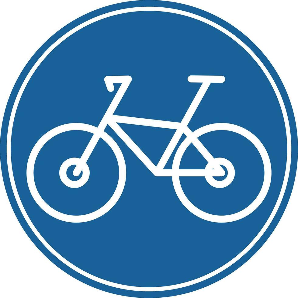 Bicycle parking sign .Bike icon vector on blue circle isolated on white background