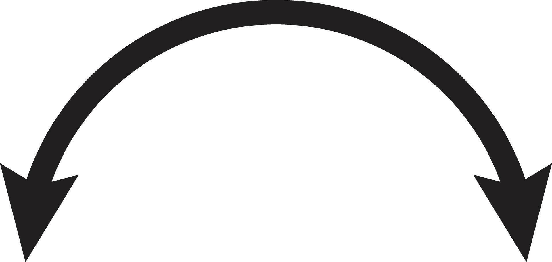 Dual semi circle arrow icon isolated on white background . Vector ...