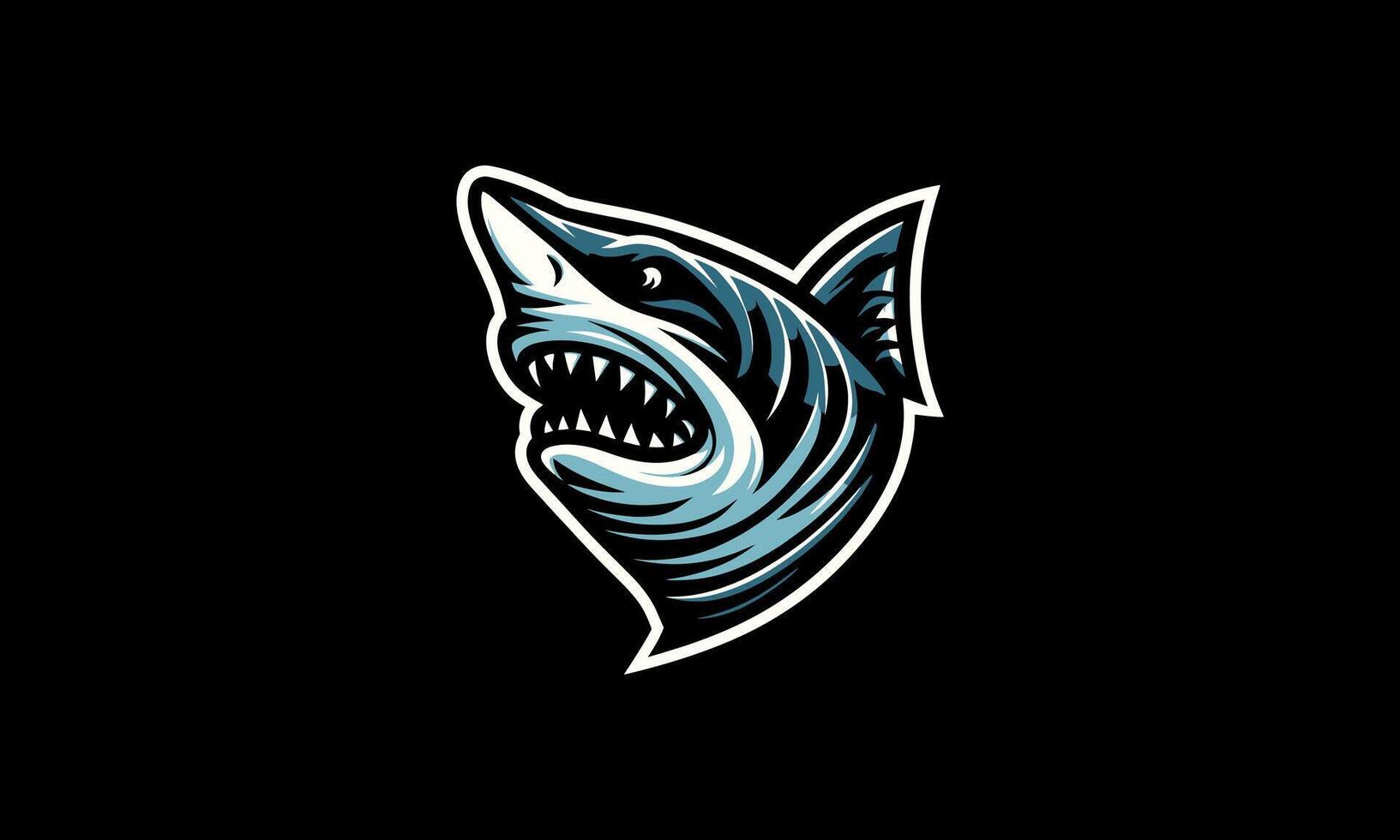 head shark angry vector illustration artwork design