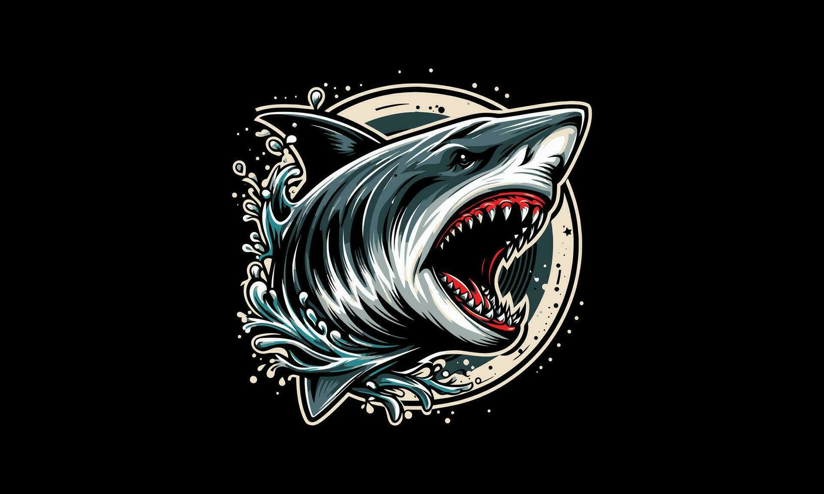 head shark angry vector illustration artwork design 35402157 Vector Art ...