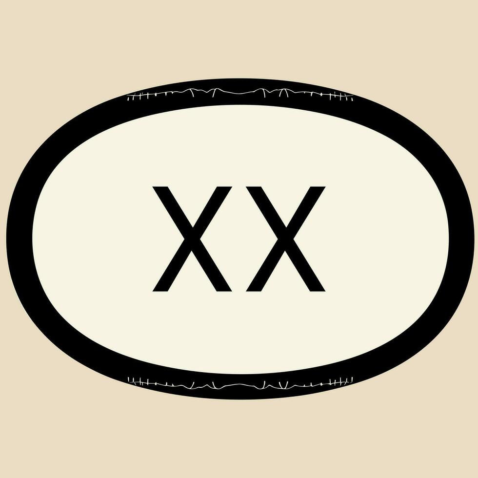 AI generated Finance analytics podcasts flat monochrome initial logo idea. Education value broadcast about economy. Letters inside oval shape. Graphic design vector