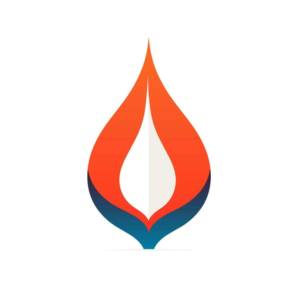 AI generated Gas industry filled gradient logo. Reliability business value. Steady flame abstract icon. Design element. Ai art for corporate branding, website vector