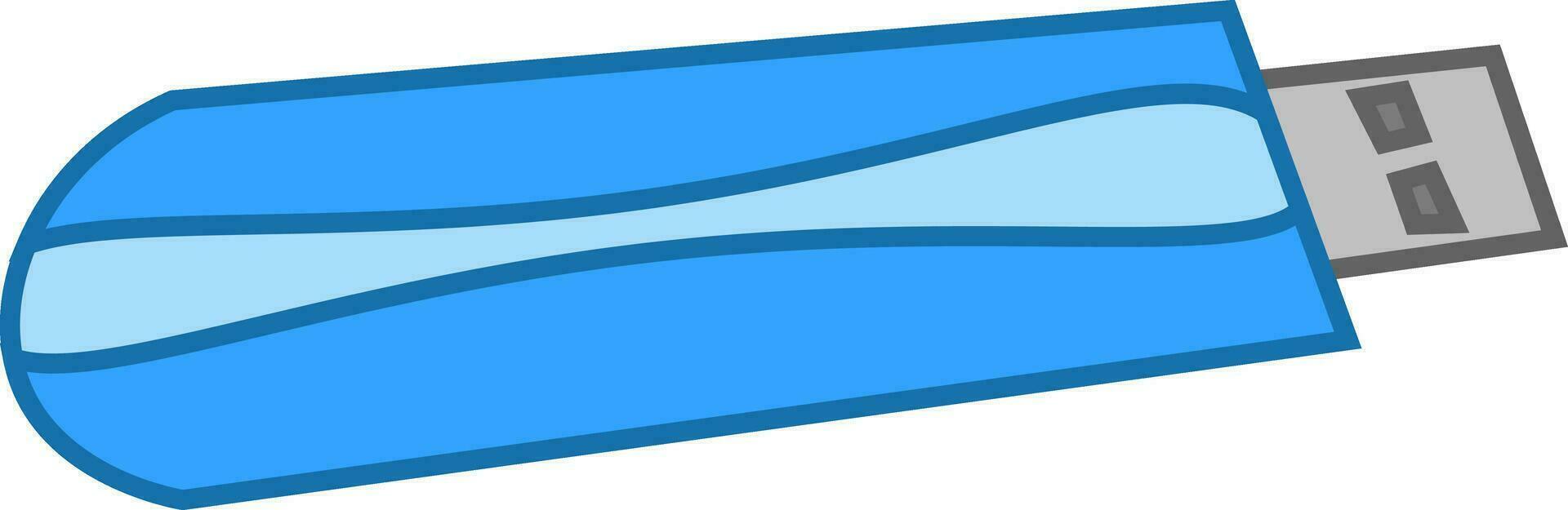External storage flash drive vector or color illustration