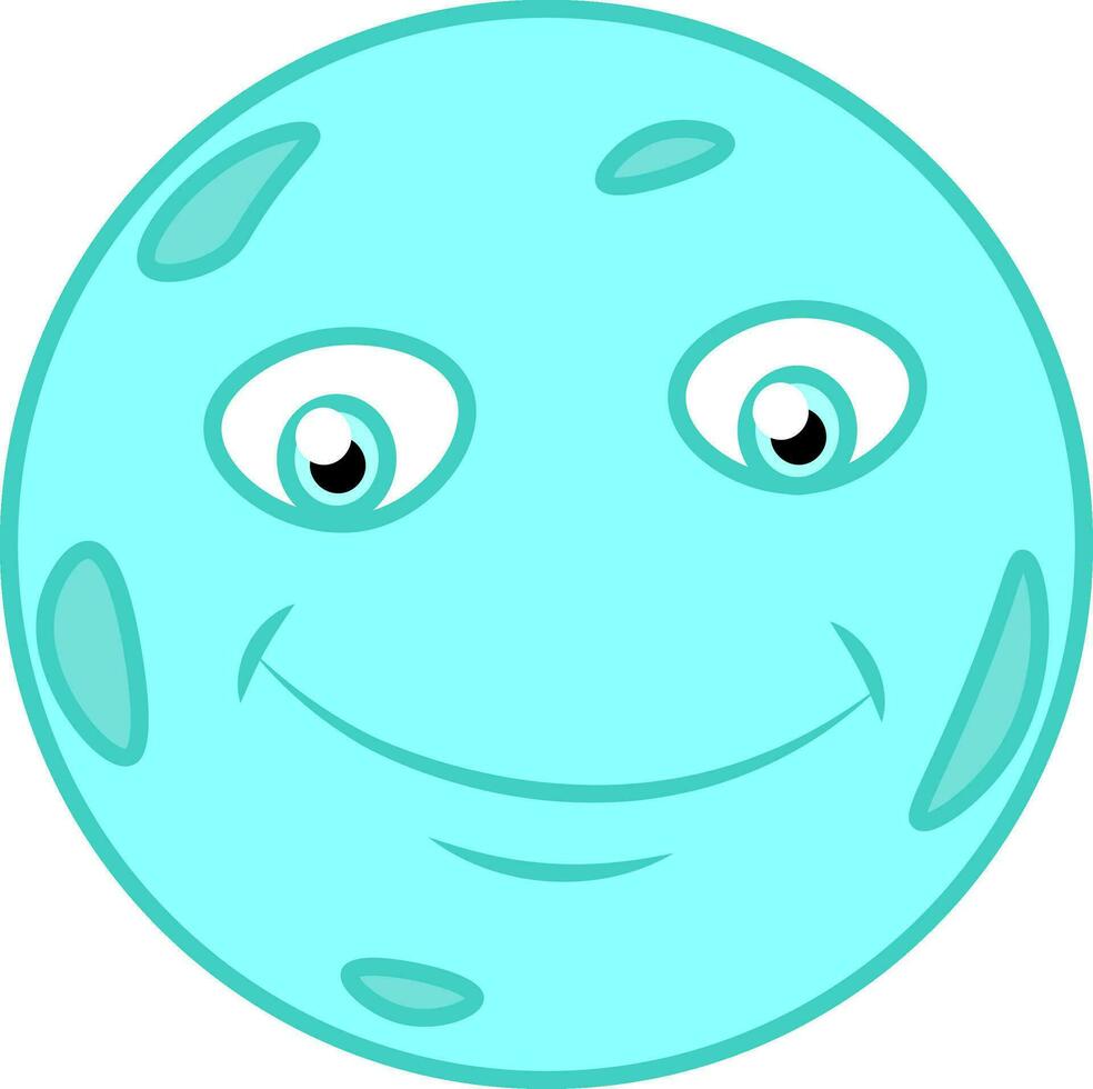 Blue planet Uranus vector or color illustration