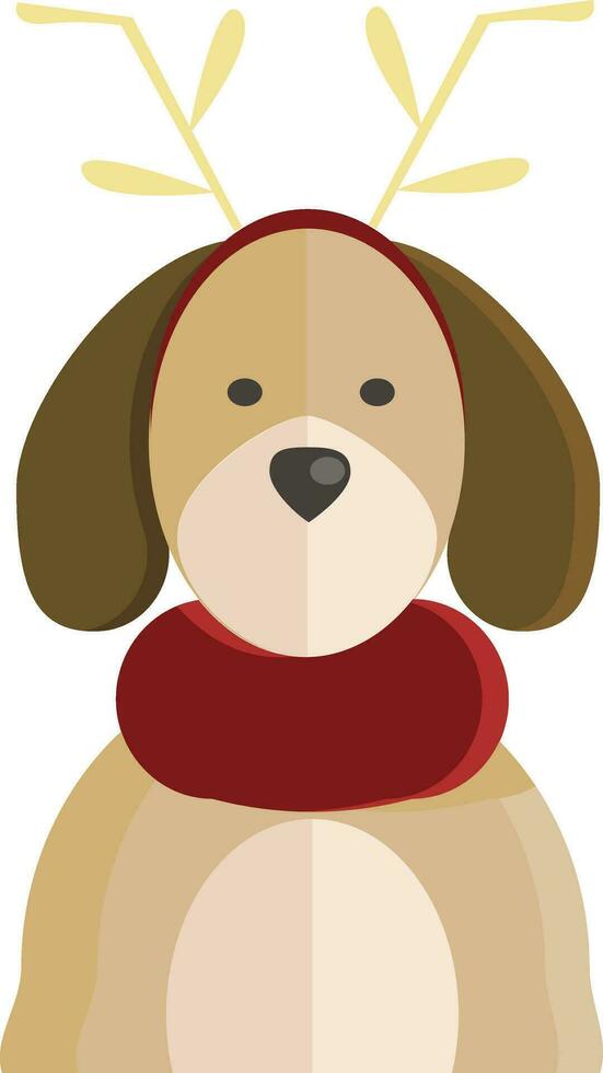 A dog with animal costume vector or color illustration