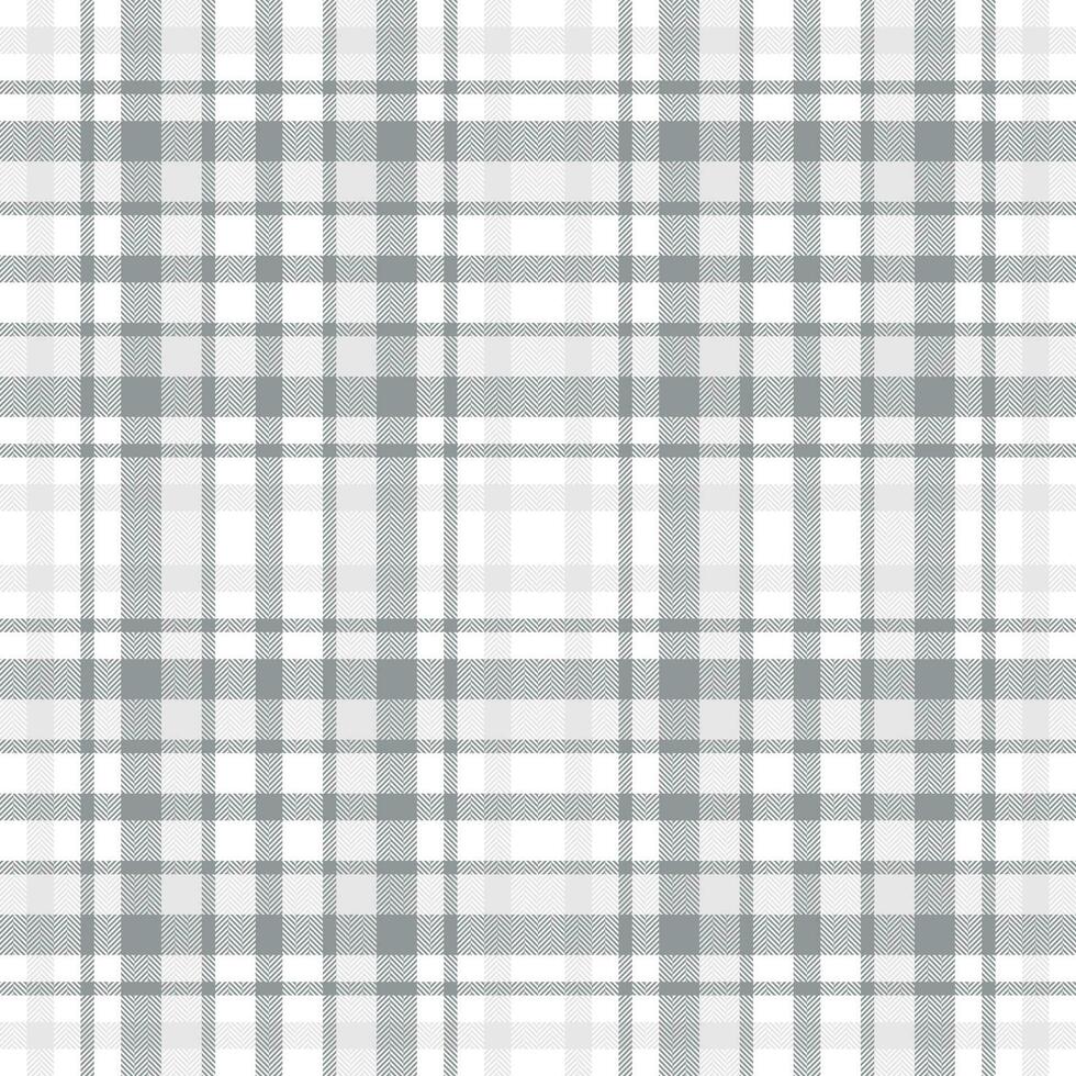 Plaid seamless pattern in black white. Check fabric texture. Vector textile print.