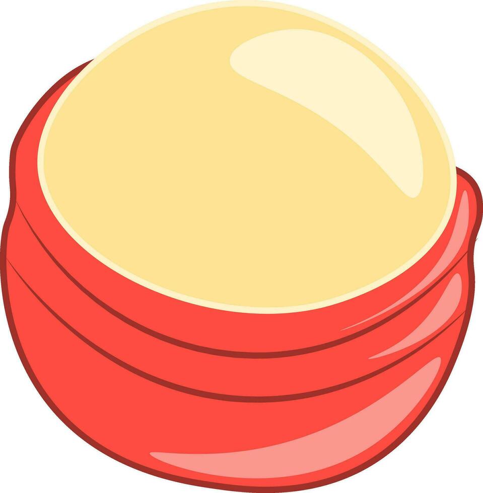 orange Lip balm container vector or color illustration