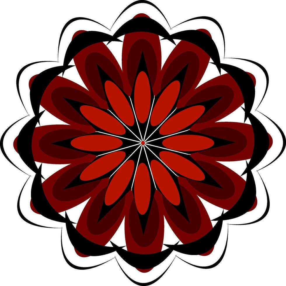 A black spiritual mandala design vector or color illustration