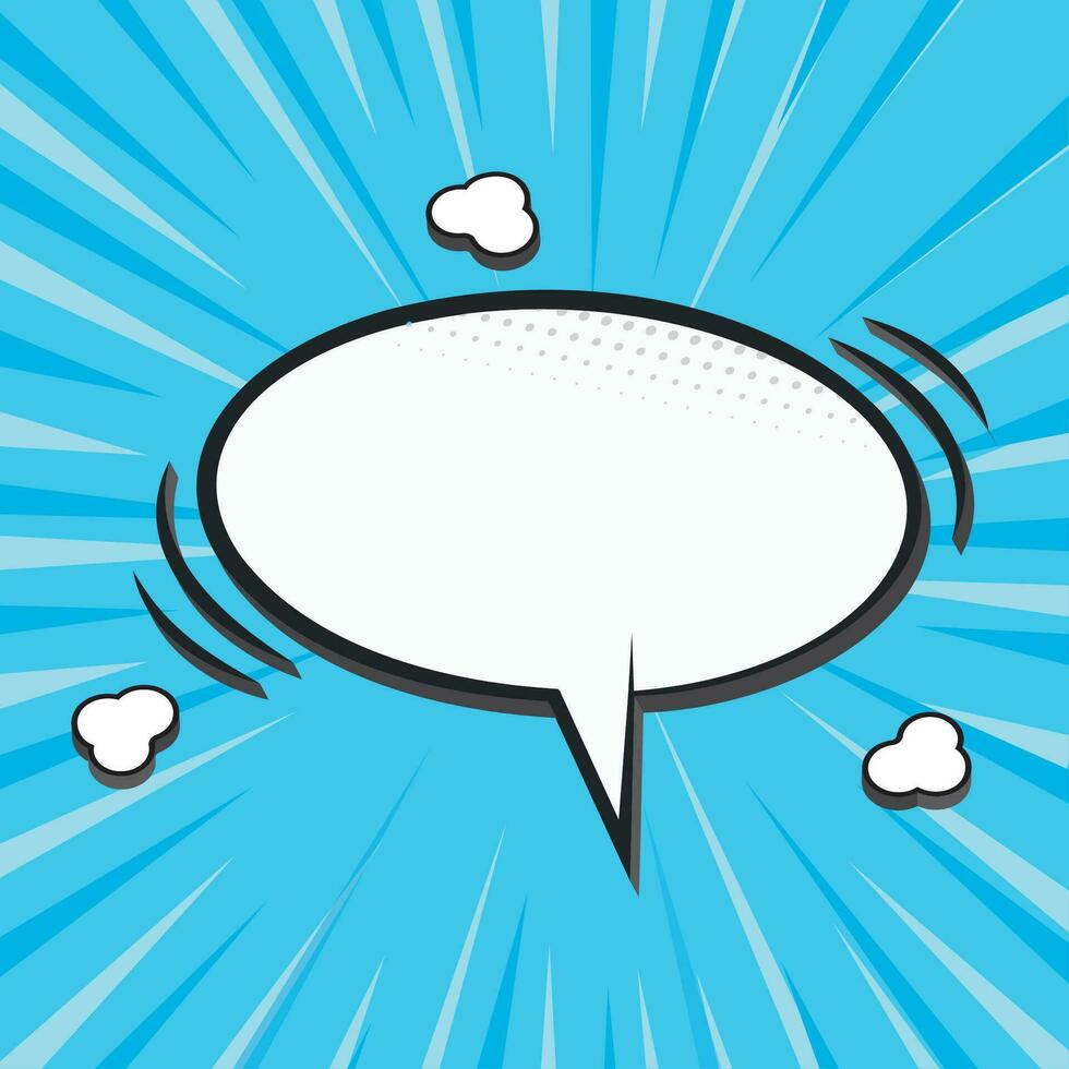 Empty comic bubble chat Vector illustration