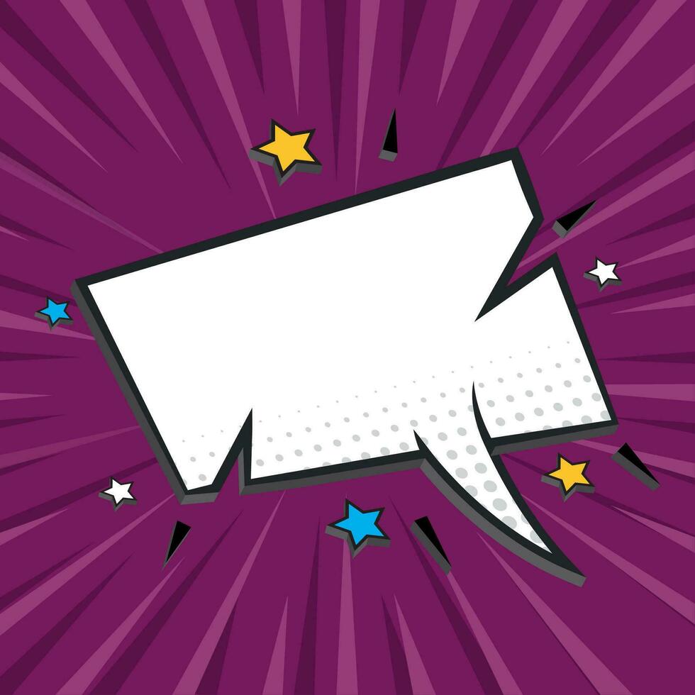 Empty comic bubble chat Vector illustration