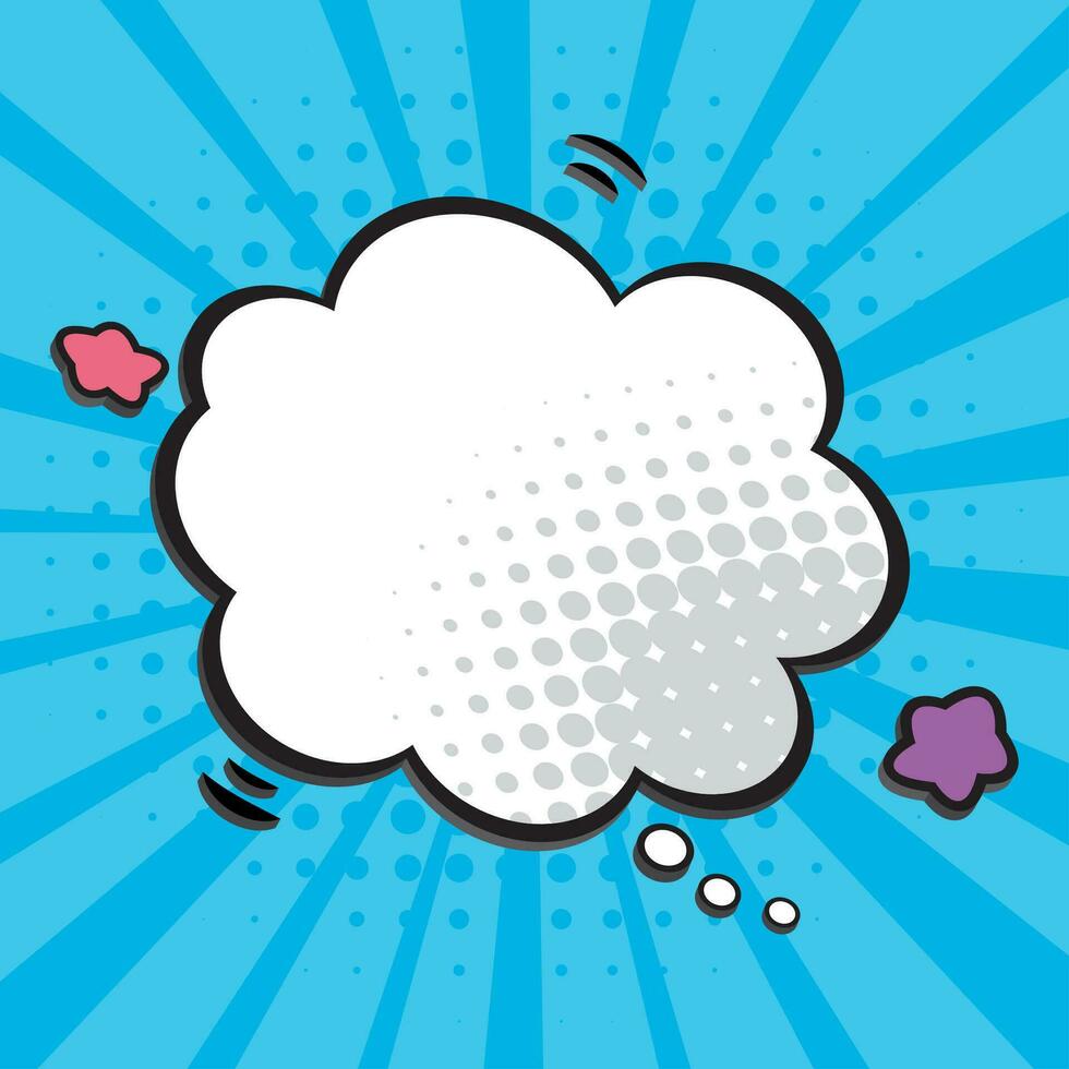 Empty comic bubble chat Vector illustration