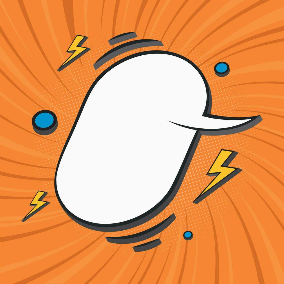 Empty comic bubble chat Vector illustration
