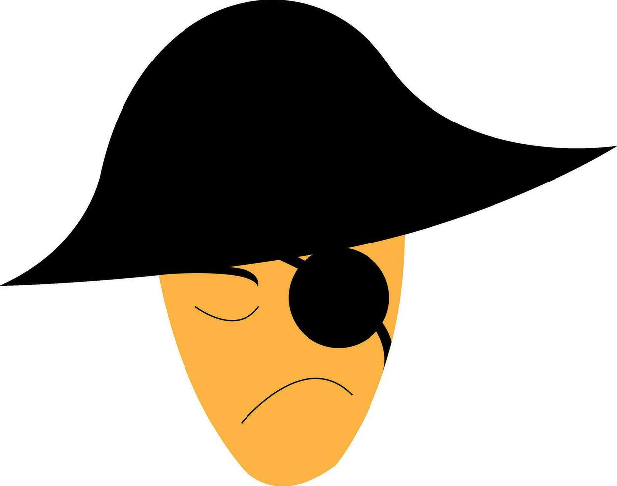 Clipart of a pirate vector or color illustration