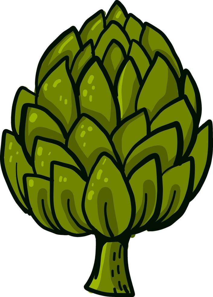 Small artichoke, illustration, vector on white background