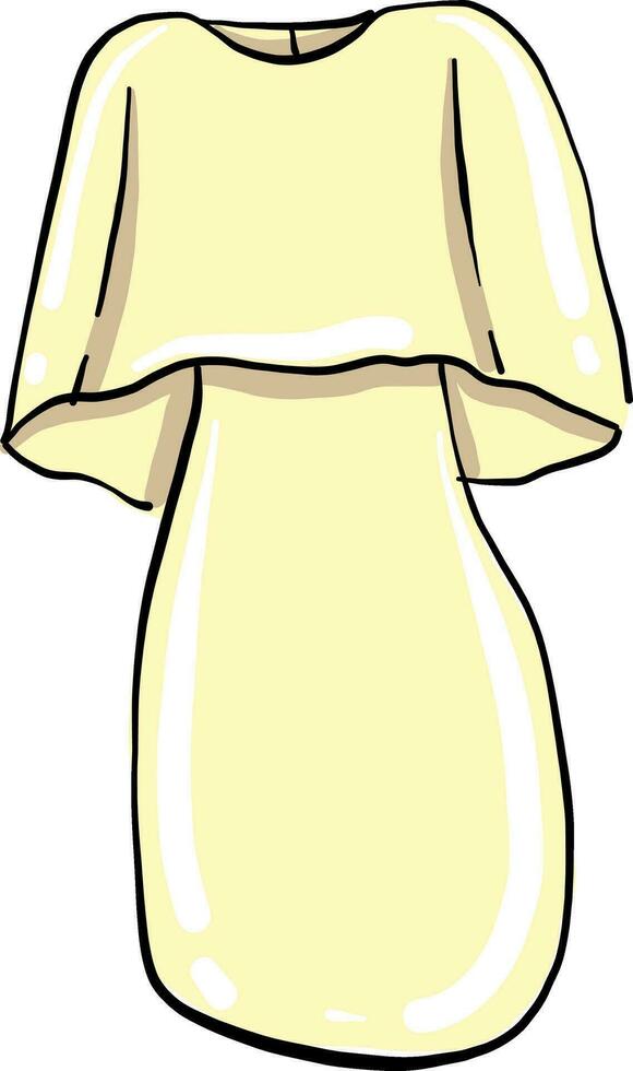 Simple summer dress, illustration, vector on white background