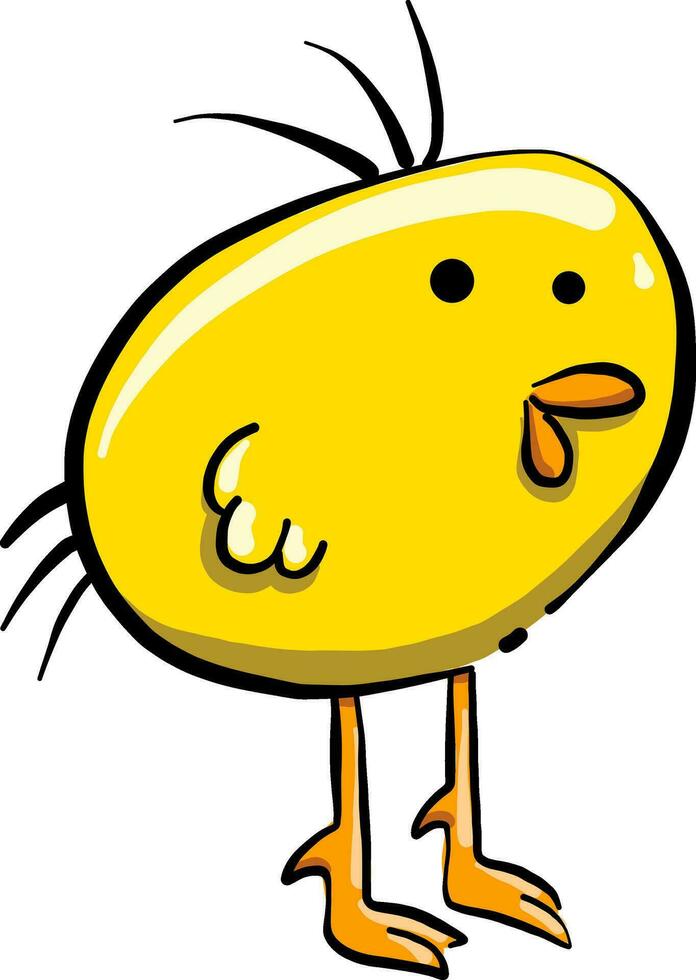 amarillo bebé pollo, ilustración, vector en blanco antecedentes