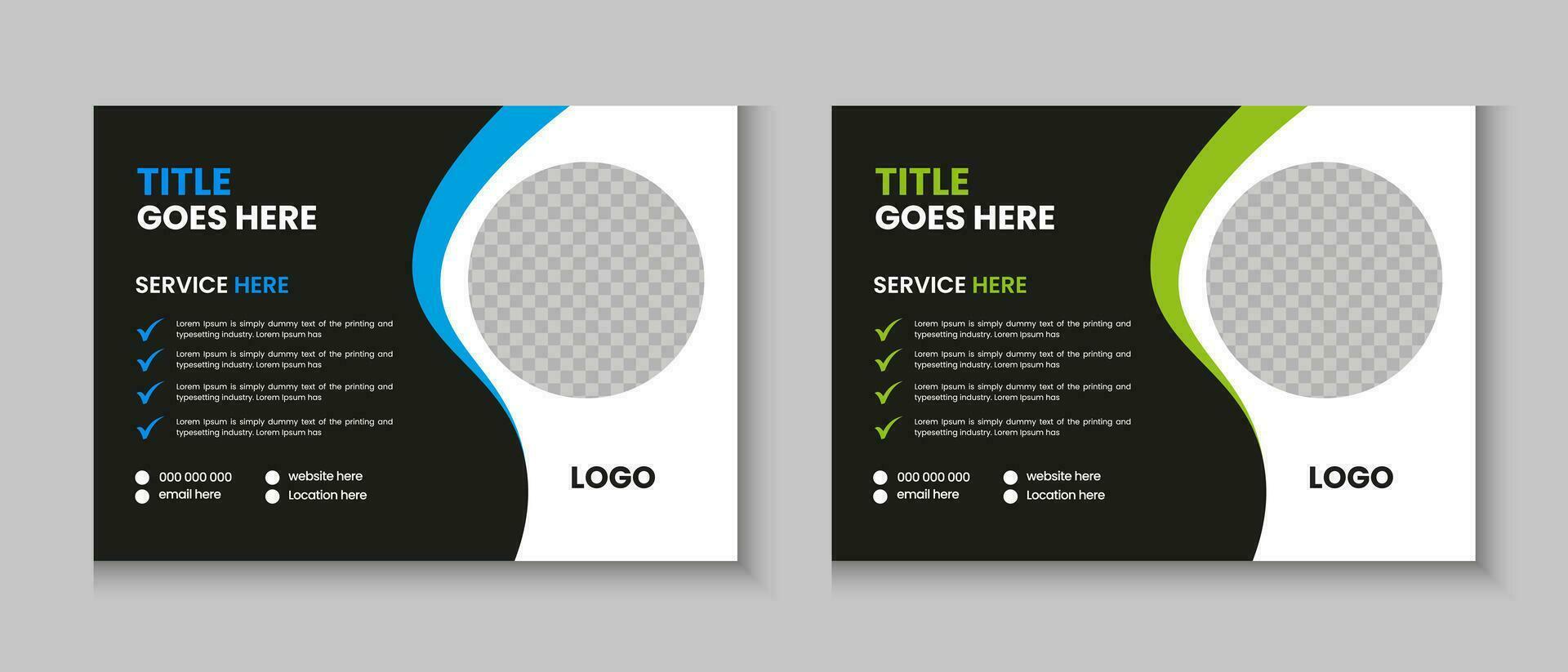 Horizontal or widescreen flyer cover letter layout, brochure, annual report, letterhead, company profile, magazine, postcard, business presentation template design vector