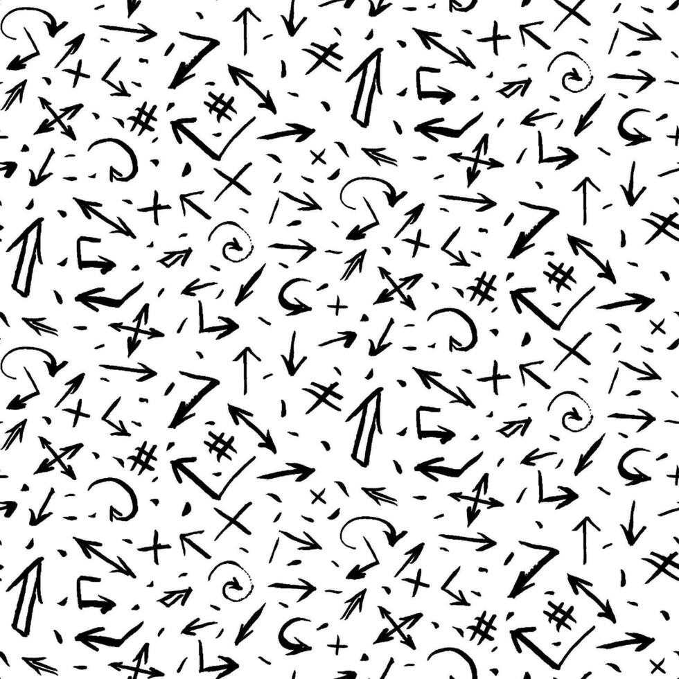 Grunge Arrows Seamless Pattern vector
