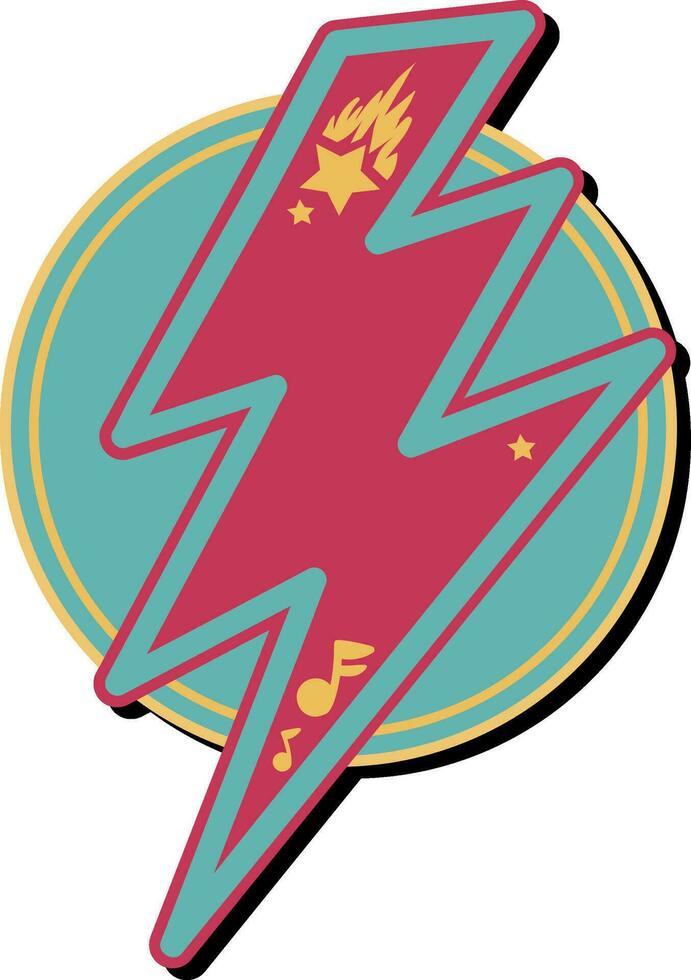 Electric Lightning Discharge Emblem Logotype vector