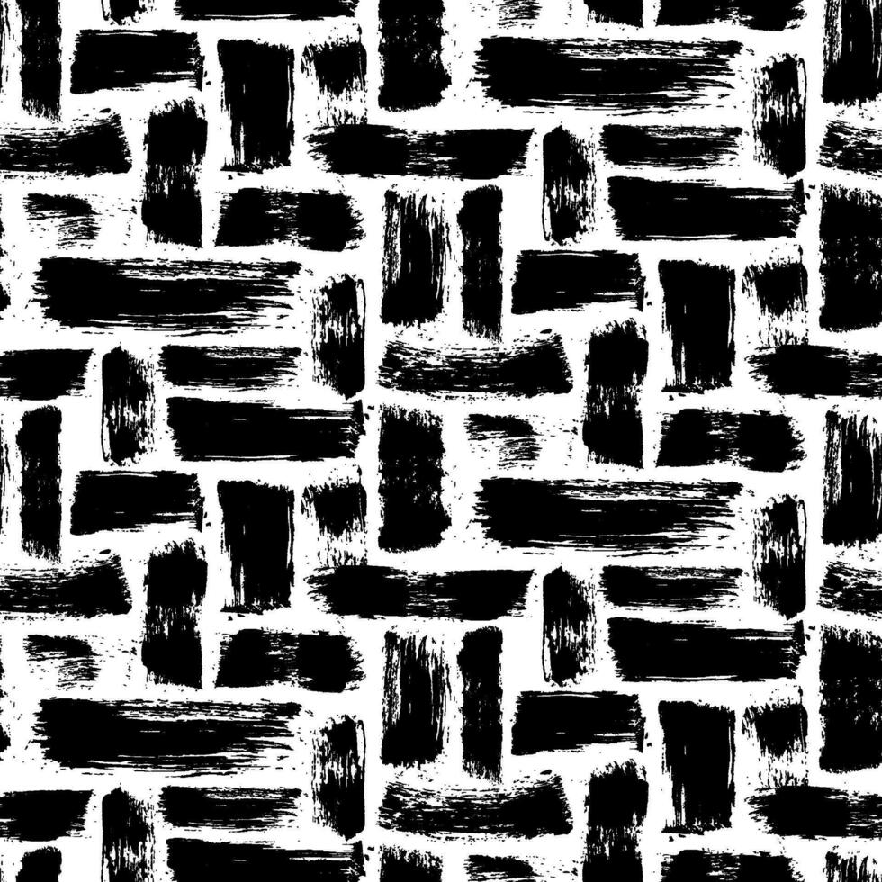 Grunge Brushstroke Seamless Pattern vector