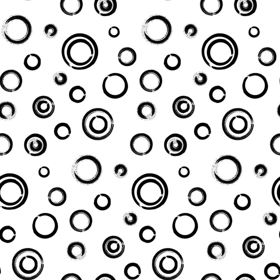 Grunge Bubbles Seamless Pattern vector